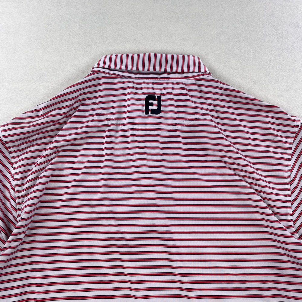 [Lot of 2] Mens FootJoy ProDry Golf Polo Shirt Purple Red White Striped Size L - Picture 5 of 16